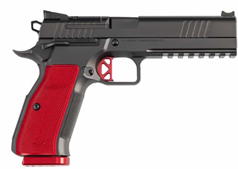 Dan W DWX 9mm 5" OR/Rail, Blk/Rd 19-rd