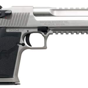 Magnum Research DE429SRMB Desert Eagle Mark XIX 429 DE 6" with Muzzle Brake 7+1 Matte Stainless Steel Frame 7 Slide Black Rubber Grip