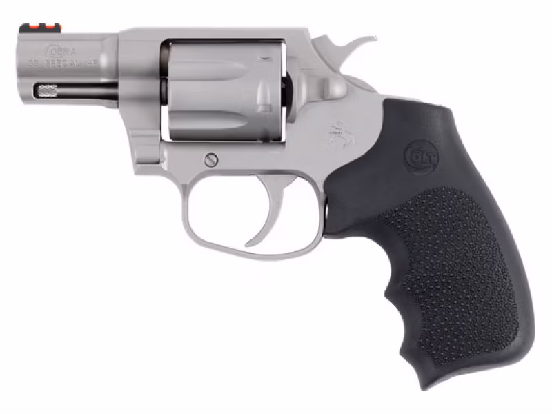 Colt Cobra COBRA-SM2RFO Revolver .38 Special +P 2" Stainless 6-Rd DA/SA Fiber Optic Sight Hogue Grips. - Image 2