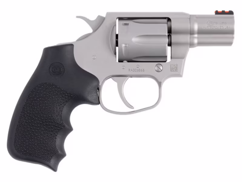 Colt Cobra COBRA-SM2RFO Revolver .38 Special +P 2" Stainless 6-Rd DA/SA Fiber Optic Sight Hogue Grips.
