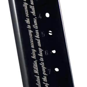 Mec-Gar MGCG45082A 1911 Government 8rd 45 ACP, Blued w/2nd Amendment Engraving Carbon Steel