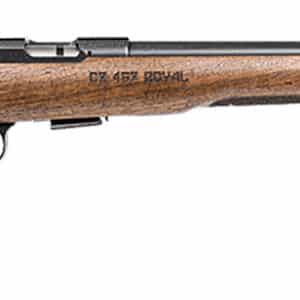 CZ-USA 02373 CZ 457 Royal Full Size 22 LR 5+1 20.50" Black Nitride Black Nitride Steel Receiver Walnut Fixed American Style w/Decorative Forend Tip Stock Right Hand