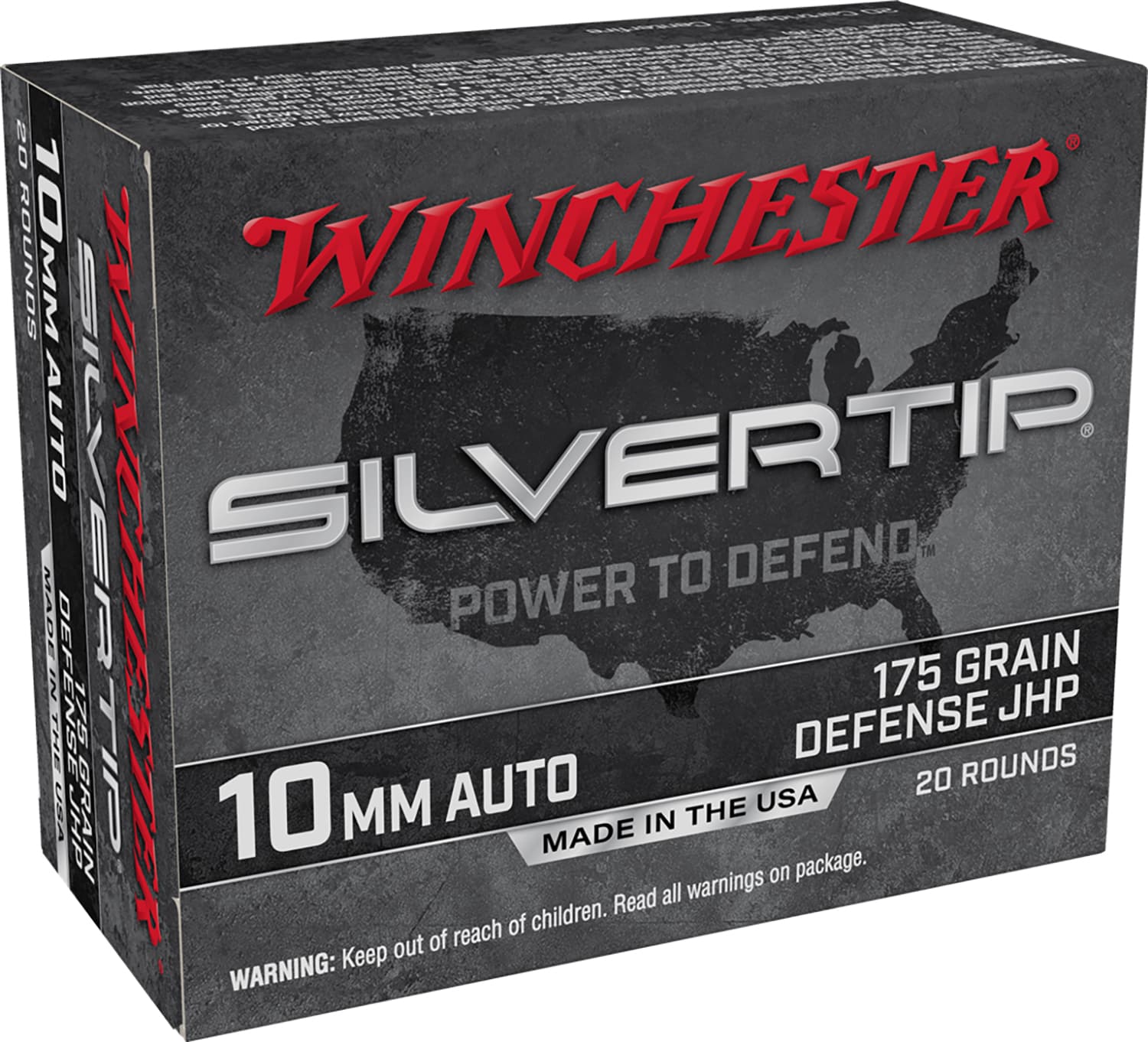 Winchester Ammo W10MMST Super X 10mmAuto 175gr Silvertip Jacket Hollow Point 20 Per Box/10 Case