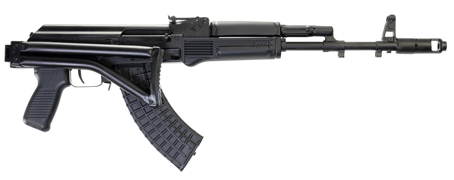 Arsenal SAM7SF-84E SAM7SF 84E 7.62x39mm 10+1 16.33" Black Steel Threaded Barrel, Black Forged & Milled Aluminum Receiver, Black Synthetic Folding Right Side Stock, Black Polymer Grip