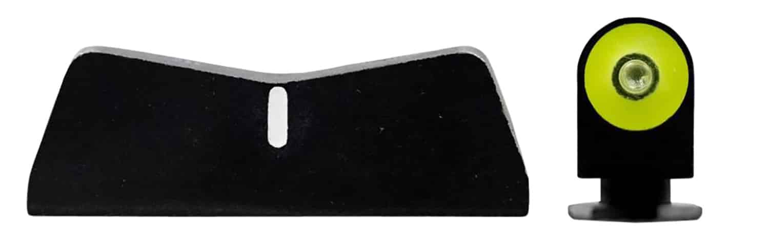 XS Sights GL0009P3Y DXT2 Big Dot Night Sights fits Glock Black | Green Tritium Yellow Outline Front Sight White Stripe Rear Sight