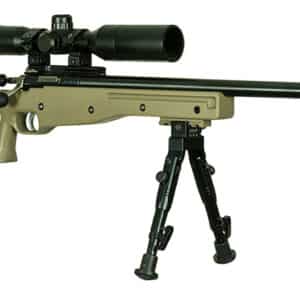 Crickett KSA2157 Precision Complete Package Youth 22 WMR 1rd 16.12" Threaded Bull Barrel w/Muzzle Brake, Thumbhole FDE Synthetic Stock w/Adjustable Cheek Comb, 10 3/8"-11 1/8" LOP, Includes 4x28 Comba