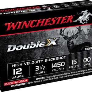 Winchester Ammo SB12L00 Double X High Velocity 12Gauge 3.50" 15Pellets 00Buck Shot 5 Per Box/50 Case