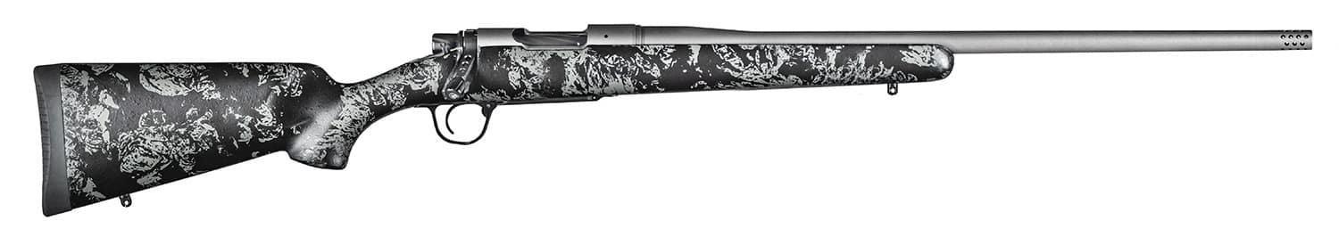 Christensen Arms 8010107400 Mesa FFT 6.5 PRC 4+1 20" Threaded Barrel, Tungsten Gray Cerakote, Black with Gray Webbing Stock