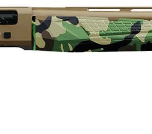 Charles Daly 930328 601 12 Gauge 4+1 3" 28" Vent Rib Barrel, Flat Dark Earth Finish Aluminum Receiver, Woodland Camo Synthetic Stock, Includes 3 Choke Tubes