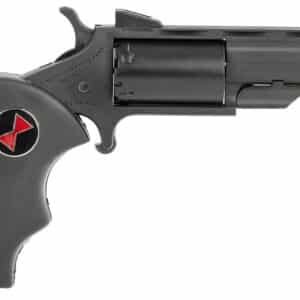 North American Arms BWMCRK Black Widow 22 WMR 5 Shot 2" Matte Black Heavy Vent Rib Barrel, Matte Black Cerakote Stainless Steel Frame, Black Cylinder, Black Finger Grooved Rubber Grip, Exposed Hammer