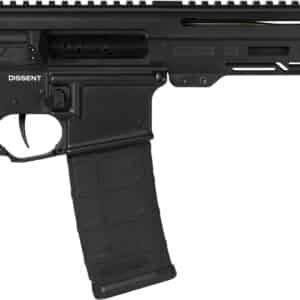 CMMG 55A938FAB Dissent 5.56x45mm NATO 30+1 6.50", Black Cerakote Rec, OEM Grip, Picatinny Buffer Adapter, Zeroed Drop-In Single Stage Trigger