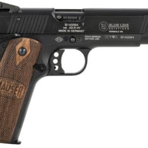 Mauser Rimfire 4110605 1911  22 LR 10+1 5" Black Steel Barrel, Black Aluminum Slide, Black Aluminum Frame w/Beavertail, Walnut Grip, Ambidextrous
