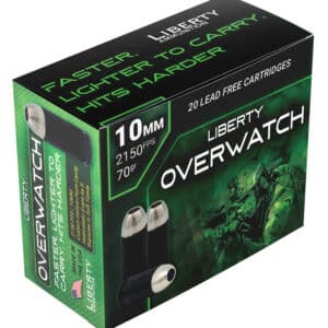 Liberty Ammunition LAOW10MM702150 OverWatch 10mmAuto 70gr Open Cavity Design 20 Per Box/50 Case