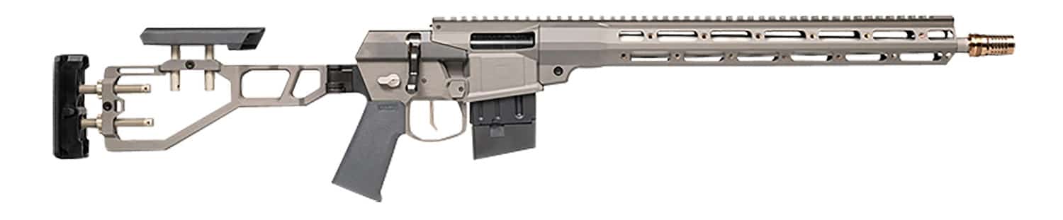 Q LLC MINIFIX55616INGRAY Mini Fix 5.56x45mm NATO 16" Tapered Barrel, Gray, Fully Adjustable Folding Stock, Magpul K Grip, 15" Q-Sert Handgaurd, AR/M4 Style Mag, Cherry Bomb Brake, Ambi Controls