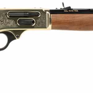 Henry H009BGWL Wildlife 30-30 Win 5+1 20" Blued Octagon, Polished Brass Engraved Rec, American Walnut Furniture, Adj. Brass Buckhorn Sight