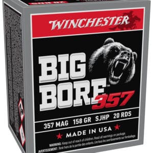 Winchester Ammo X357MBB Big Bore 357Mag 158gr Semi Jacketed Hollow Point 20 Per Box/10 Case