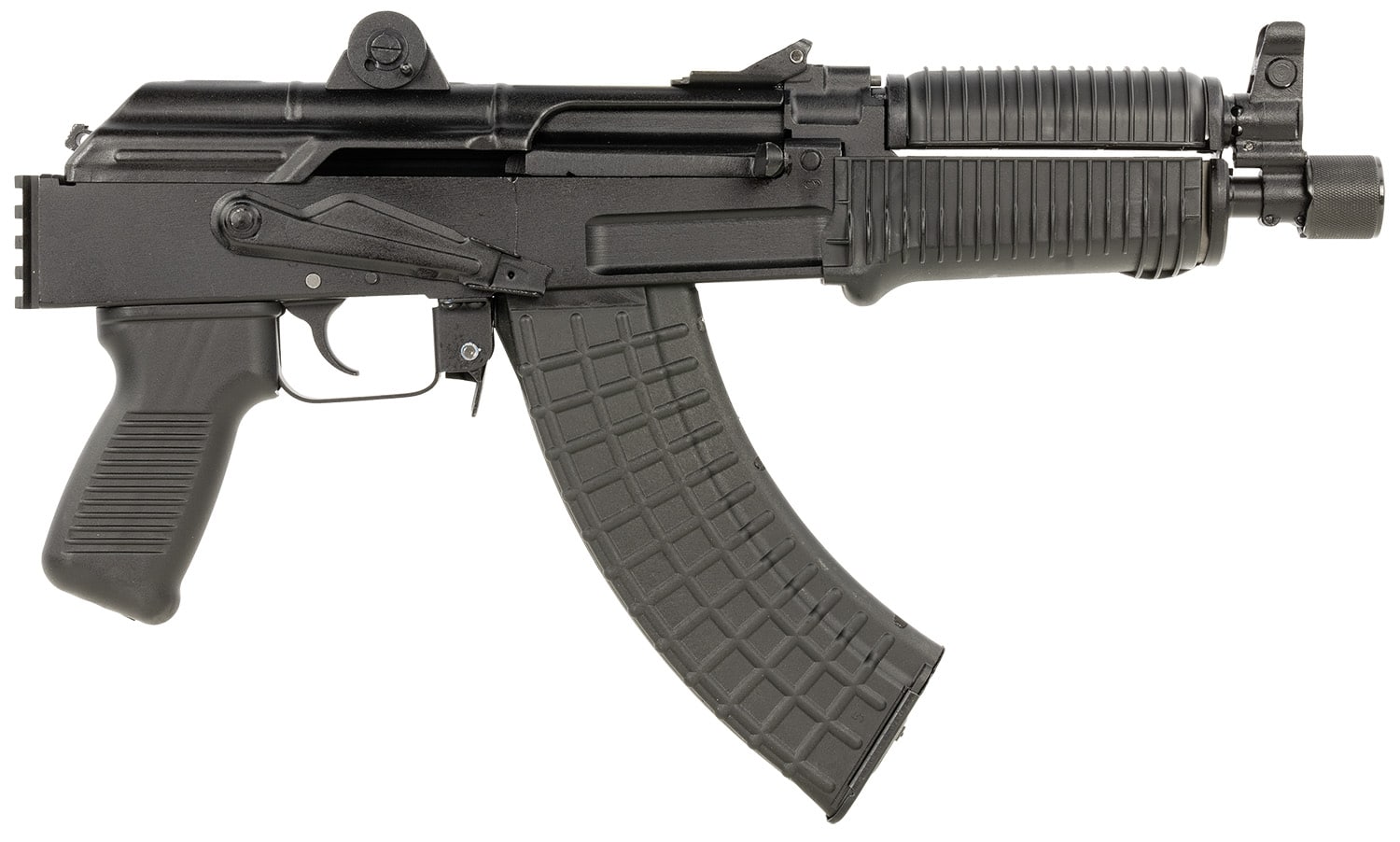 Arsenal SAM7K55 SAM7K 7.62x39mm 30+1 8.50" Black Steel Threaded Barrel, Polymer Handguards, Black Aluminum Forged & Milled Receiver, Mounted 1913 Picatinny Rail, Black Polymer Grips