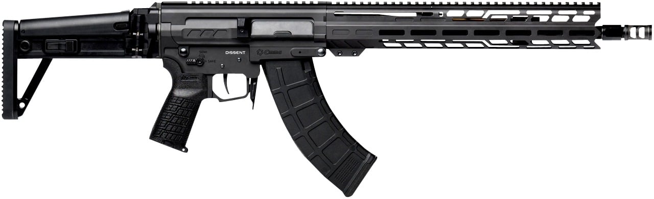 CMMG 86A7F0BAB Dissent MK47 7.62x39mm 30+1 (2) 14.30" P&W, Black Armor, Side Charging Handle Rec, 13.50" M-Lok Handguard, Side Folding Stock, Zeroed Grip, SVD Brake, 60/90 Ambi Safety, Adj. Gas Block