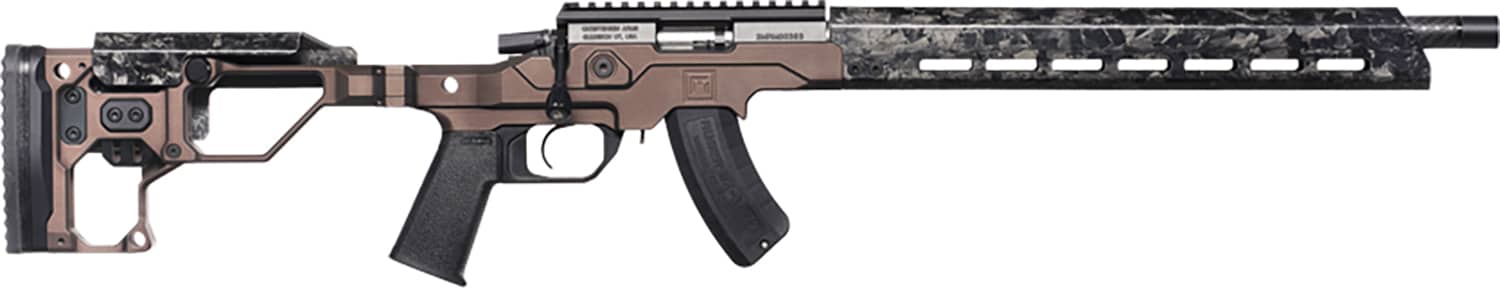 Christensen Arms 8011202300 MPR 22 LR 10+1 16" Black Match Grade Threaded Barrel, Black Nitride Picatinny Rail Receiver, Carbon Fiber M-LOK Handguard, Desert Brown Adj w/MagneLock Technology Stock