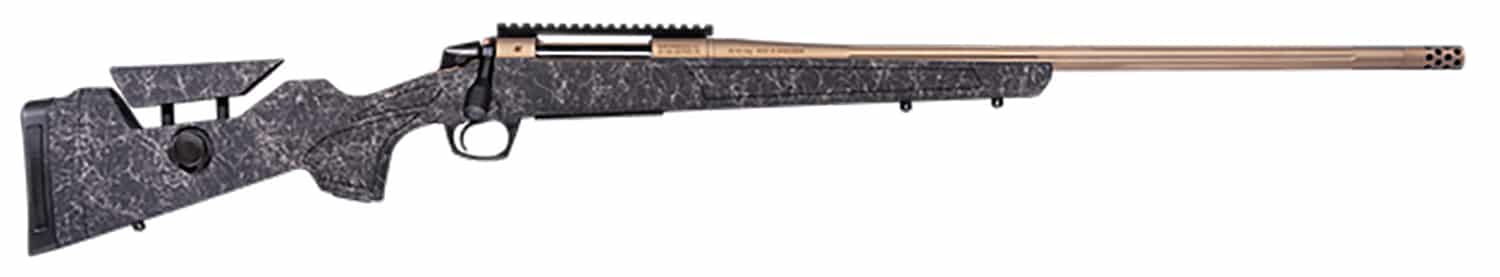 CVA CR3960F Cascade Long Range Hunter Full Size 7mm Rem Mag 24" Smoked Bronze Cerakote Steel Threaded Barrel, Black w/Smoked Bronze Web Synthetic Stock