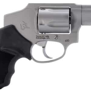 Taurus 2-650129 650 Small 357 Mag 38/Special +P 5 Shot 2" Stainless Steel Barrel, Cylinder & Frame, Black Rubber Grip, Transfer Bar Safety, Concealed Hammer