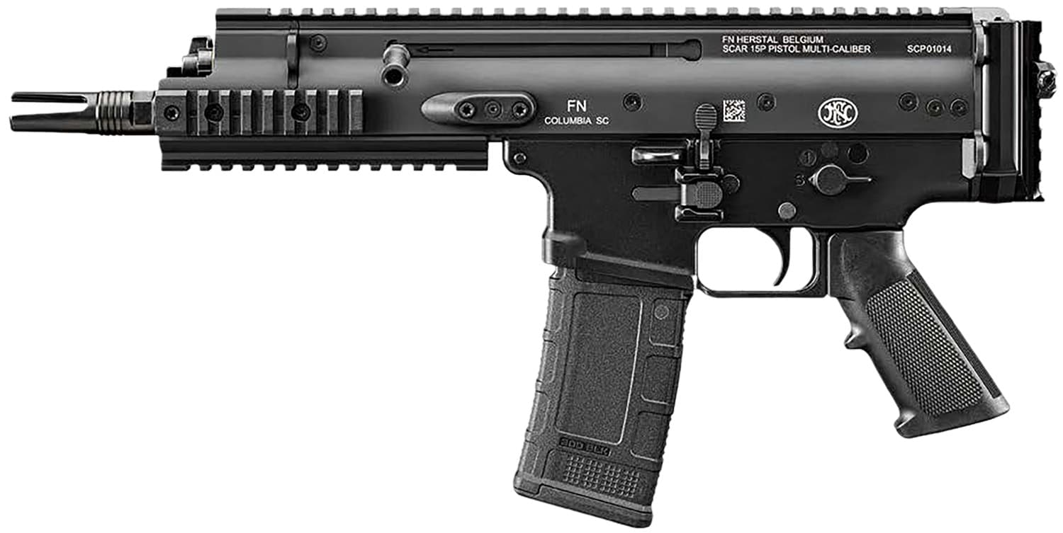 FN 38101242 SCAR 15P 300 Blackout 30+1 7.50" Black Chrome Lined Steel Barrel, Black Anodized Aluminum Picatinny Rail Receiver, Black Polymer Grip, Ambidextrous
