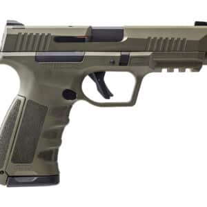Dickinson LLC RA9G RA9 9mm Luger 17+1 4.25" Black Steel Barrel, OD Green Cerakote Serrated Aluminum Slide, OD Green Polymer Frame w/Accessory Rail