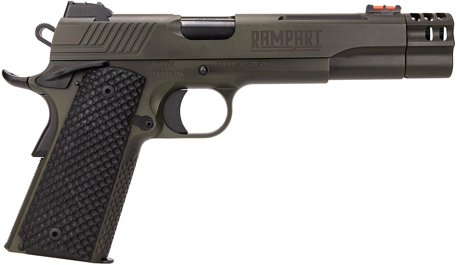 Kimber Mfg.,inc 3000466 Rampart 45 ACP 8+1 5" Cerakote Stainless Steel Slide G10 Grip