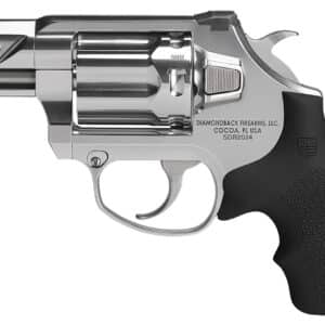 Diamondback DB0700P701 SDR  Small 9mm Luger +P 6 Shot 2" Polished Stainless Steel Barrel & Frame, Stainless Steel Cylinder, Black Hogue Rubber Grip, Exposed Hammer