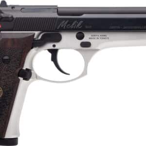 Derya Firearms 10LTTMELIK9TR Melik 9mm Luger 10+1 4.90" Black Melonite Steel Barrel, Black Melonite Serrated Steel Slide, Silver Anodized Aluminum Frame, Dark Walnut Grip