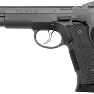 Cz Custom Shop 96333 A01-SD 9mm Luger 19+1 5" Match Grade Bull Barrel, Black Optic Cut/Serrated Steel Slide, Black Polycoat Steel Frame w/Beavertail, Black G10 Grip, Short Dustcover