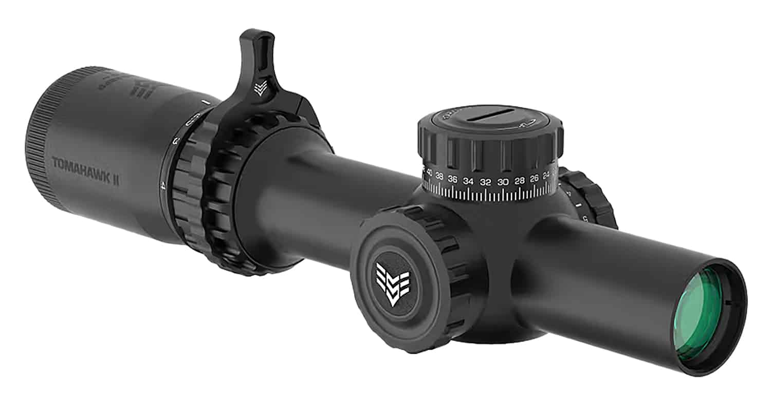 Swampfox Optics THK14241GB Tomahawk II Black 1-4x24mm 30mm Tube BDC Green Reticle