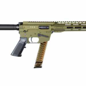 FREEDOM ORDNANCE FX9P10SBM-ODG FX9 9mm Luger 32+1 10" Black Nitride Barrel, M-LOK Handguard, OD Green Aluminum Receiver w/Picatinny Rail, OD Green Polymer SB Mini Brace, Black AR15 Grip