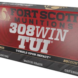 Fort Scott Munitions 308-165-SCV22 Tumble Upon Impact (TUI)  308Win 165gr Solid Copper Spun 20 Per Box/10 Case