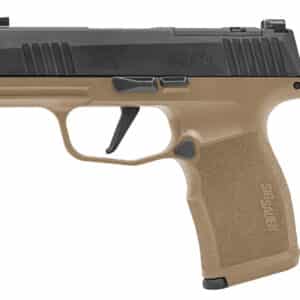 Sig Sauer 365X9CTXR3P P365X Micro-Compact Frame 9mm Luger 12+1 3.10" Steel Barrel, Optic Ready/Serrated Slide, Coyote Tan Stainless Steel Frame w/Accessory Rail, Polymer Grip