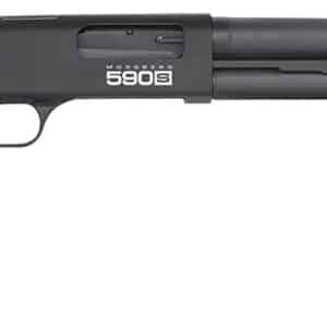 Mossberg 51609 590S 12 Gauge Pump 3" 10+1 18.50" Matte Blued Heavy Walled Barrel, Drilled & Tapped Black Receiver, Fixed Black Synthetic Stock