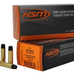 HSM 35724N 357Mag Subsonic 230gr Hard Cast Long Flat Nose 50 Per Box/10 Case
