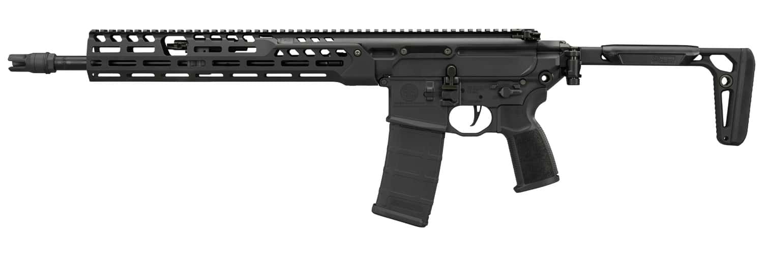 Sig Sauer RMCX556N16BLTB MCX Spear LT 5.56 NATO 30+1 16" Black Threaded Barrel, Black Anodized Alloy Receiver w/Picatinny Rail, M-LOK Handguard, Minimalist Plus Folding Stock, AR Compatible Reduced An