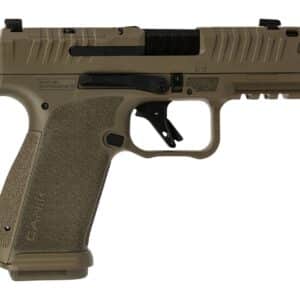 Canik HG8328D-N Mete MC9 Prime 9mm Luger 17+1 3.64" Black Compensated Barrel, Flat Dark Earth Cerakote Steel Optic Ready/Serrated Slide, FDE Polymer Frame w/Picatinny Rail, Textured Grip