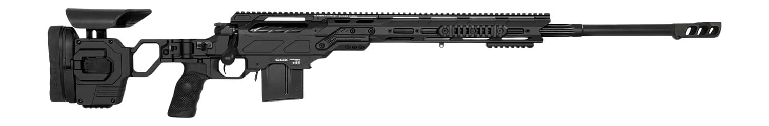 Cadex Inc CDX33LITE33827BR30I2D3 CDX-33 Lite 338 Lapua Mag 5+1 27" Black DLC Fluted Threaded Barrel, Black Cerakote Receiver w/Picatinny Rail, M-LOK Handguard, Adjustable Folding Black Buttstock, Blac