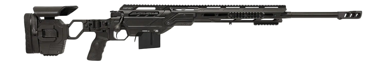Cadex Inc CDXMCKRKN30824BR20I2F1 CDX-MC Kraken 308 Win 10+1 24" Black DLC Match Grade Threaded Barrel, Black DLC Receiver w/Picatinny Rail, M-LOK Handguard, Black Adjustable Folding Buttstock, Black P
