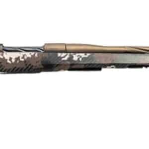 Fierce Firearms Twisted 6.5 PRC Full Size 6.5 PRC 4+1 22" Smoked Bronze Cerakote Match Grade/Spiral Threaded Stainless Steel Barrel & Drilled & Tapped Receiver, Desert Shadow Camo Push Button Adj Com