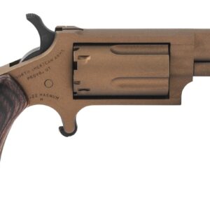 North American Arms 22MBB Bootlegger 22 Mag 5 Shot 1.63" Burnt Bronze Narrel, Cylinder & Steel Frame, Dark Walnut Birds Head Grip, Exposed Hammer