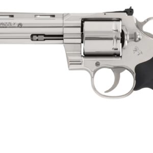 Colt Mfg GRIZZLYSP6RTS Grizzly  357 Mag 6 Shot 6" Stainless Ported Vent Rib Barrel, Stainless Unfluted Cylinder, Stainless Stainless Steel Frame, Black Hogue Overmolded Grip, Exposed Hammer