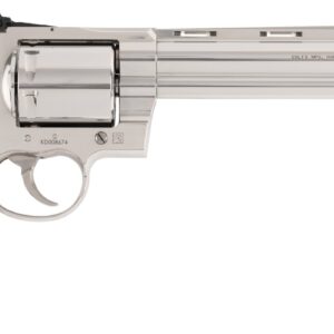 Colt Mfg KODIAKSP8RTS Kodiak  44 Mag 6 Shot 8" Stainless Ported Vent Rib Barrel, Stainless Unfluted Cylinder & Stainless Steel Frame, Black Rubber Grip, Exposed Hammer