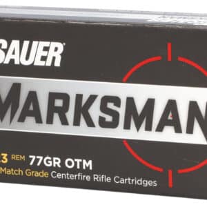 Sig Sauer E223M120 Marksman 223 Rem 77 gr Open Tip Match 20 Per Box/ 25 Case