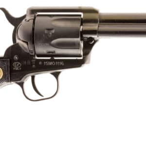 Chiappa Firearms 340250 SAA 1873 Medium Frame 22 LR 6 Shot, 4.75" Blued Steel Barrel, Cylinder & Frame, Black Plastic Grip, Exposed Hammer