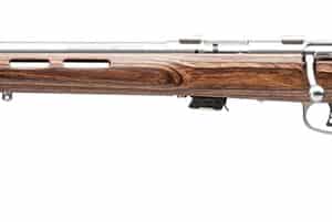 Savage Arms 25795 Mark II BTV Full Size 22 LR 5+1 21" Satin Heavy Button Rifled Barrel, Satin Drilled & Tapped Stainless Steel Receiver, Satin Brown Thumbhole Laminate Stock, Left Hand