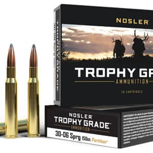 Nosler 60055 Trophy Grade 30-06Springfield 150gr Nosler Spitzer Partition 20 Per Box/10 Case