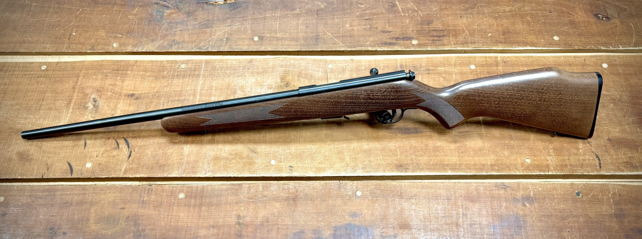 GENTLY USED SAVAGE ARMS 93R17 RIFLE WITH DUCKS UNLIMITED MEDALLION - Image 2